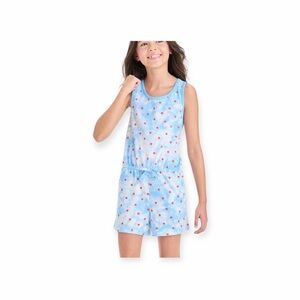 New Cat & Jack Girls Romper XL 14 Tie Dye Stars
